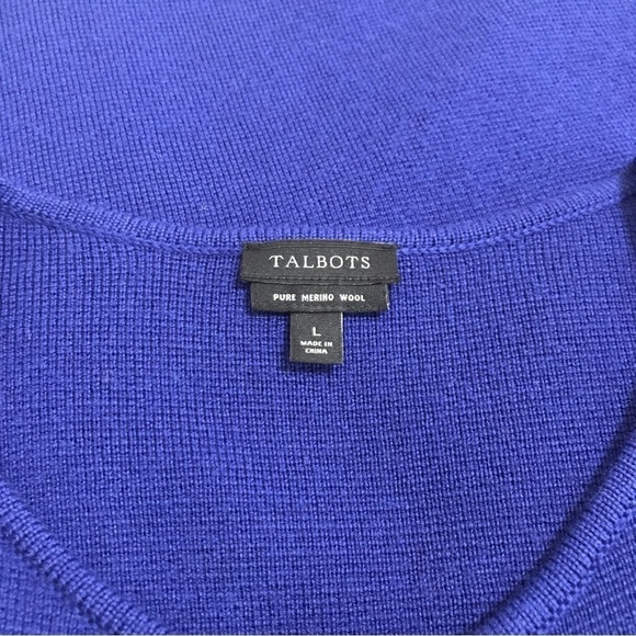 Talbots 100% Pure Merino Wool Long Cardigan Jacket Dress Size Large - Picture 3 of 12